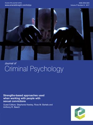 cover image of Journal of Criminal Psychology, Volume 7, Number 3